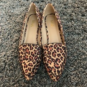 MIA leopard print pointed toe flats